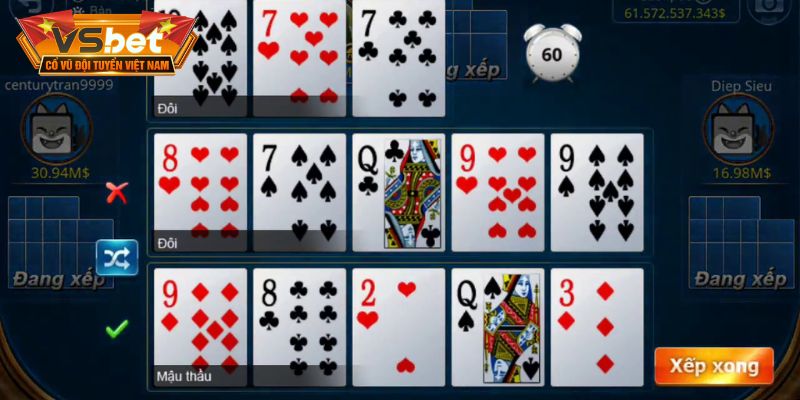 Mậu binh là một trong những game bài trí tuệ đòi hỏi tư duy logic